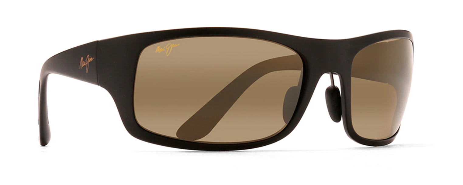 maui jim haleakala polarized sunglasses in black with hcl bronze lenses