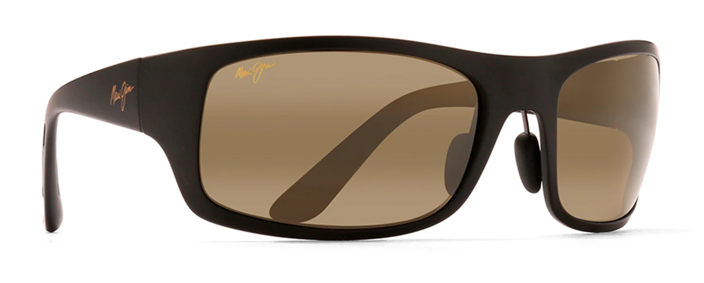 maui jim haleakala sunglasses in black with bronze lenses in lineup of best athleisure sunglasses for big heads