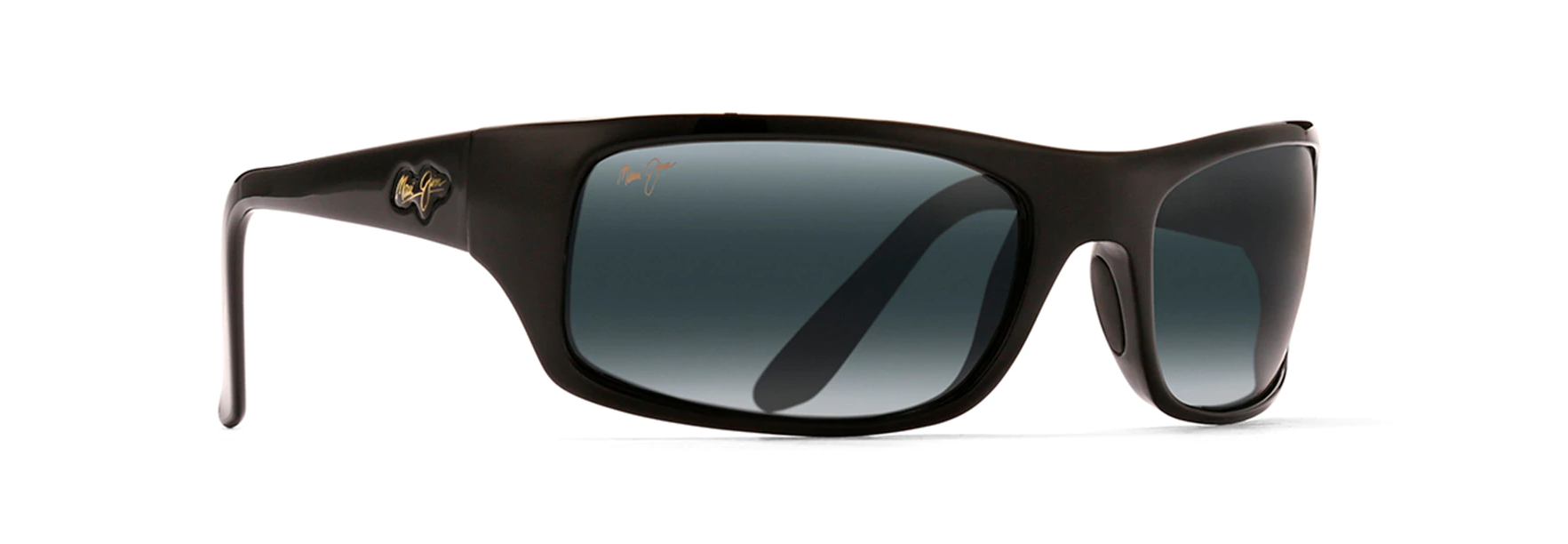 maui jim peahi reader black sunglasses with grey lenses