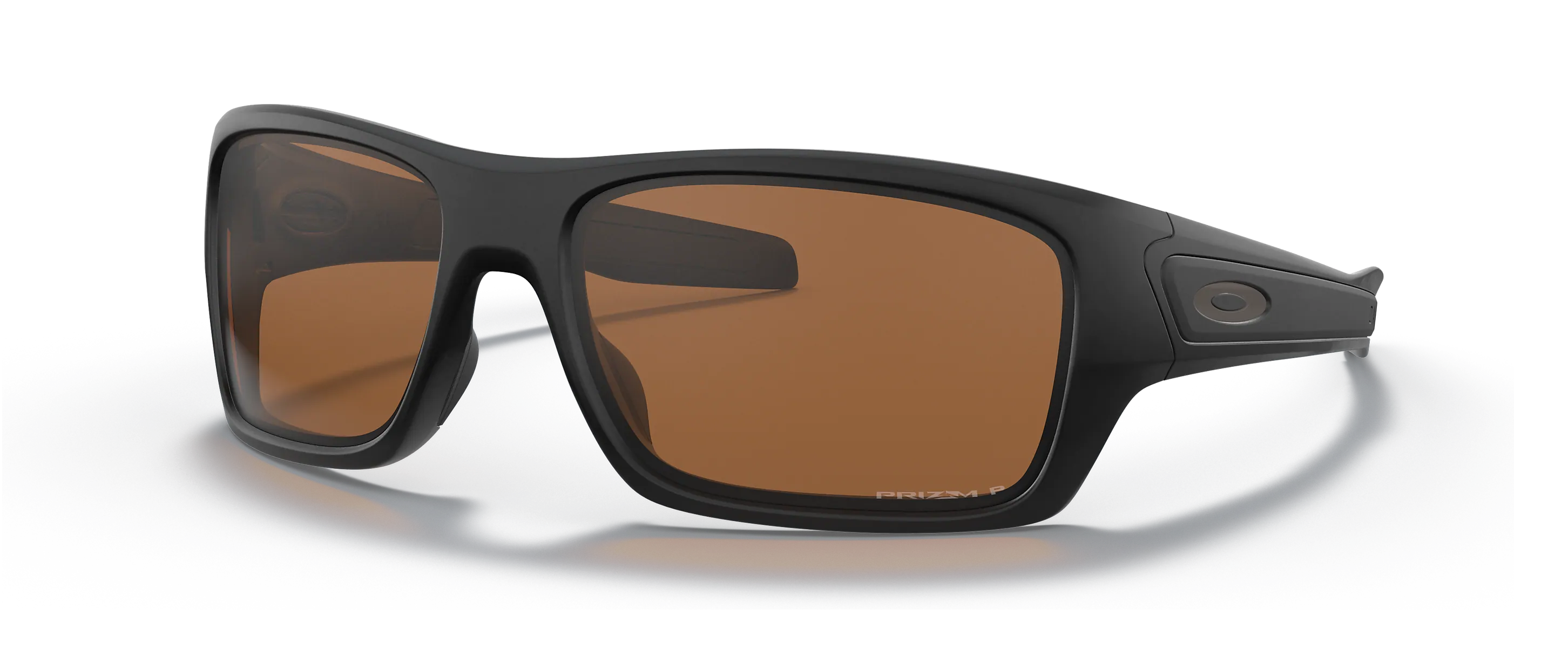 oakley turbine sunglasses in black with brown polarized lenses