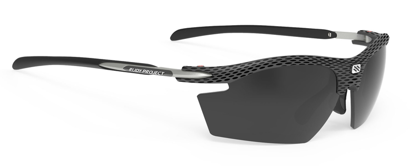 rudy project rydon running sunglasses in grey and black with semi-rimless lenses