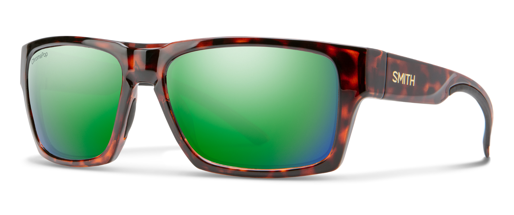 smith outlier 2 running sunglasses in tortoise with green mirror lenses