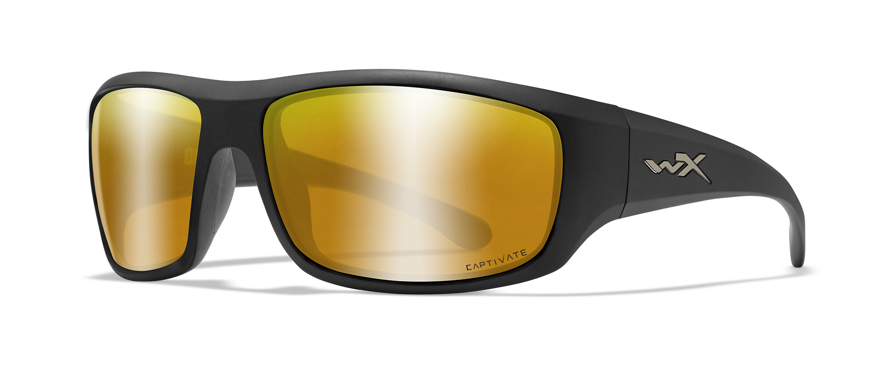 wiley x omega sunglasses in matte black with captivated polarized bronze mirror lenses