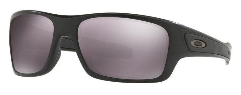 Oakley Turbine XS sunglasses in matte black with PRIZM Polarized lenses.