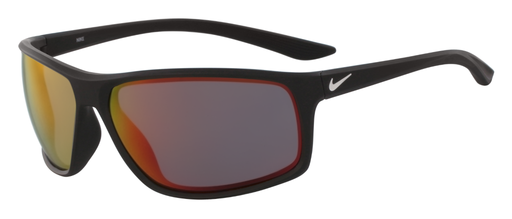 nike adrenaline 2 sunglasses in matte black with infrared lenses