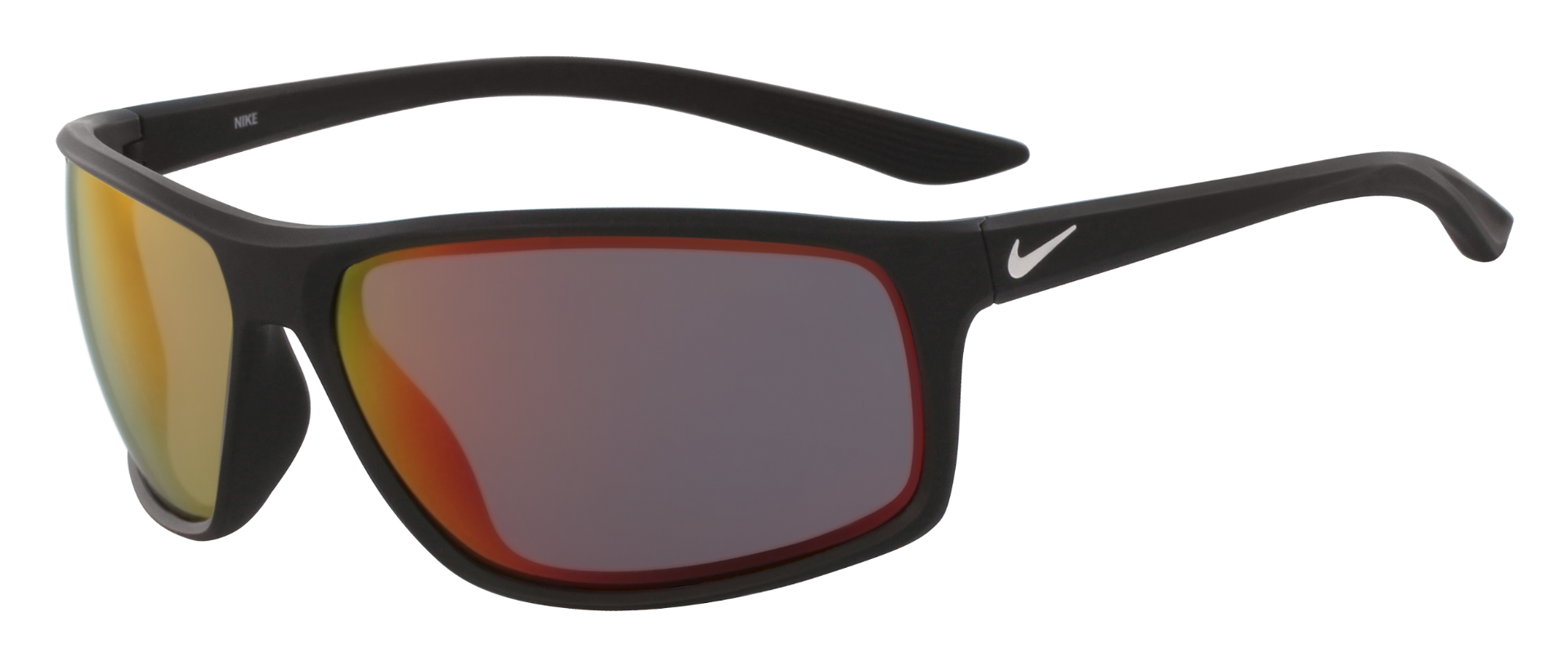 nike adrenaline 2 sunglasses in matte black with infrared lenses