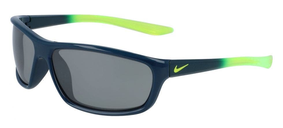 first frame in lineup of best cycling sunglasses for small faces the nike dash frame in turquoise and lime green with silver lenses