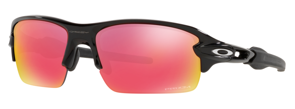 oakley flak xs sunglasses in polished black with prizm road lenses