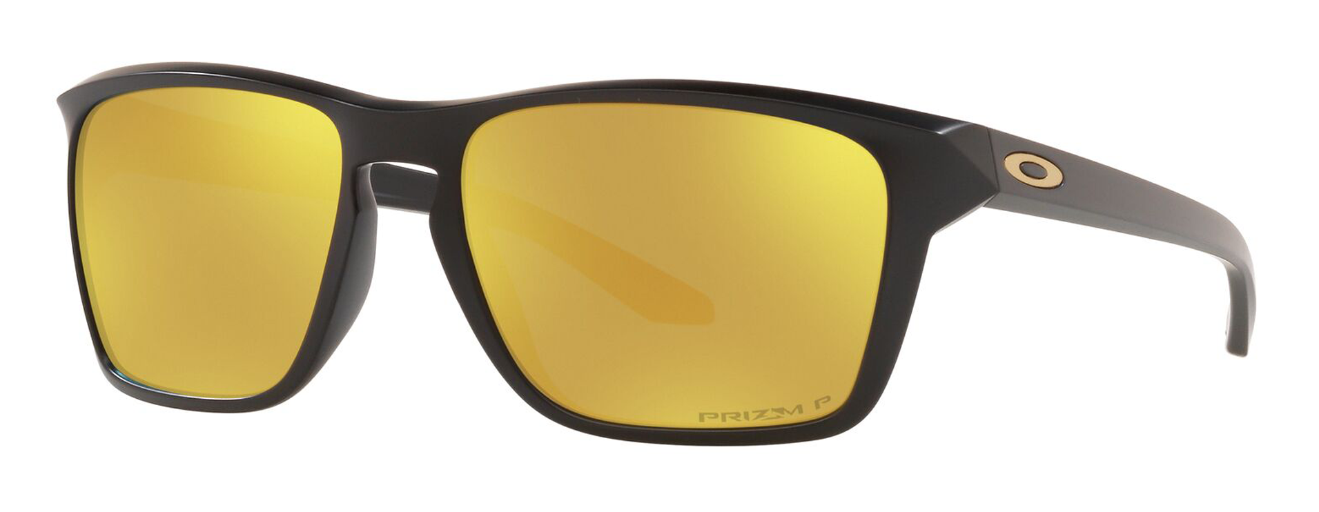 oakley sylas sunglasses in matte black with prizm 24k yellow gold polarized lenses