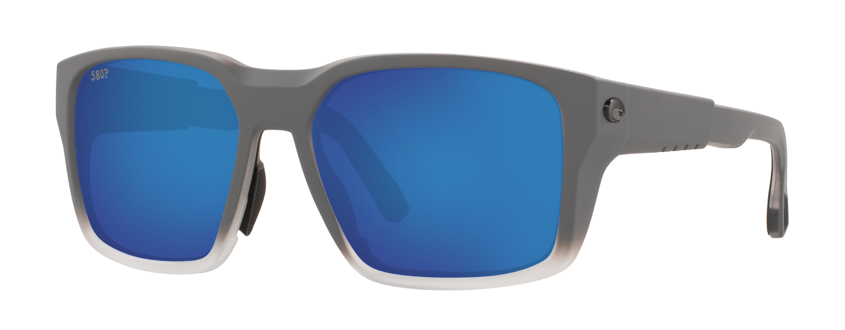 1st frame in best mens costa fishing sunglasses the costa tailwalker in grey gradient with blue mirror polarized lenses