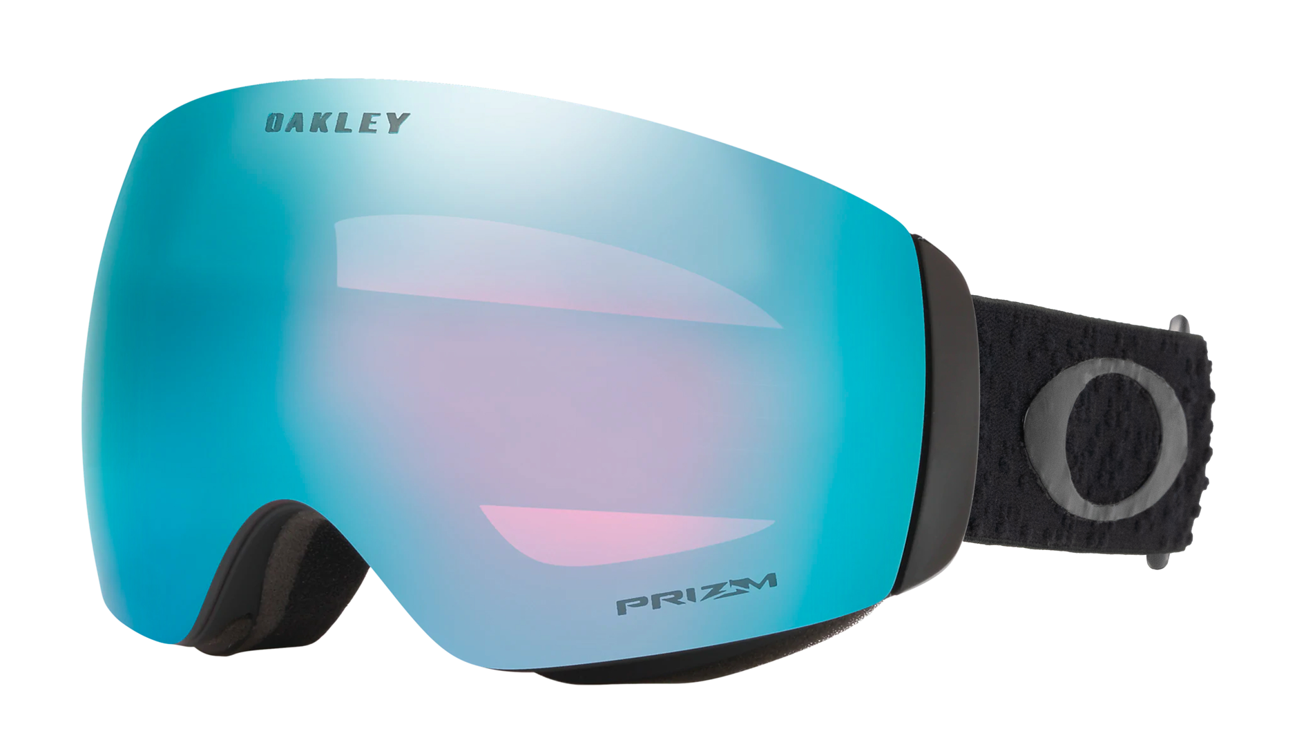 Oakley Flight Deck M ski & snow goggles in black with PRIZM Sapphire blue lens.