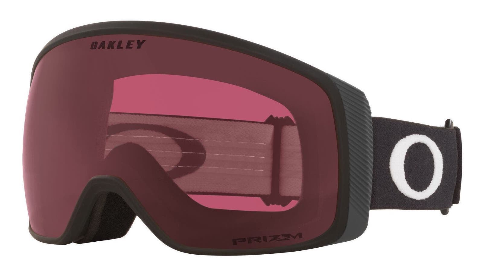 Oakley Flight Tracker M snow goggles under 150 in matte black with PRIZM dark grey shield lens.