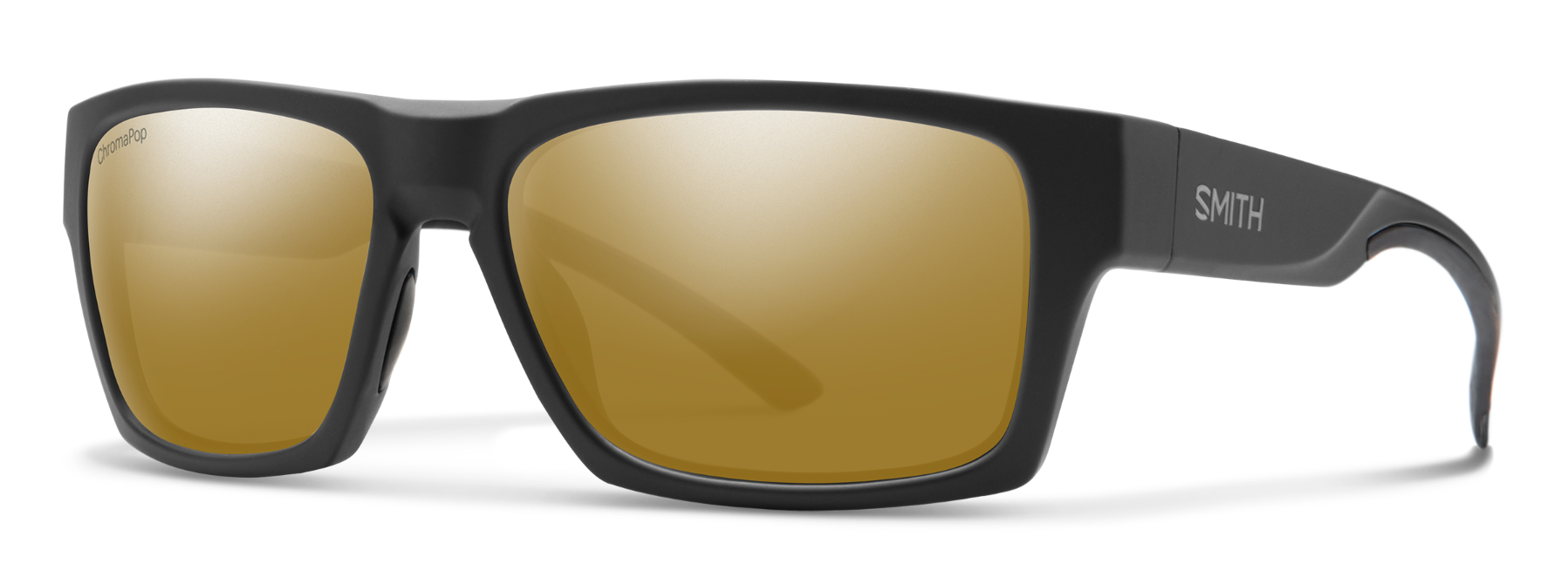 SMITH Outlier 2 sunglasses in black with polarized brown mirror lenses.