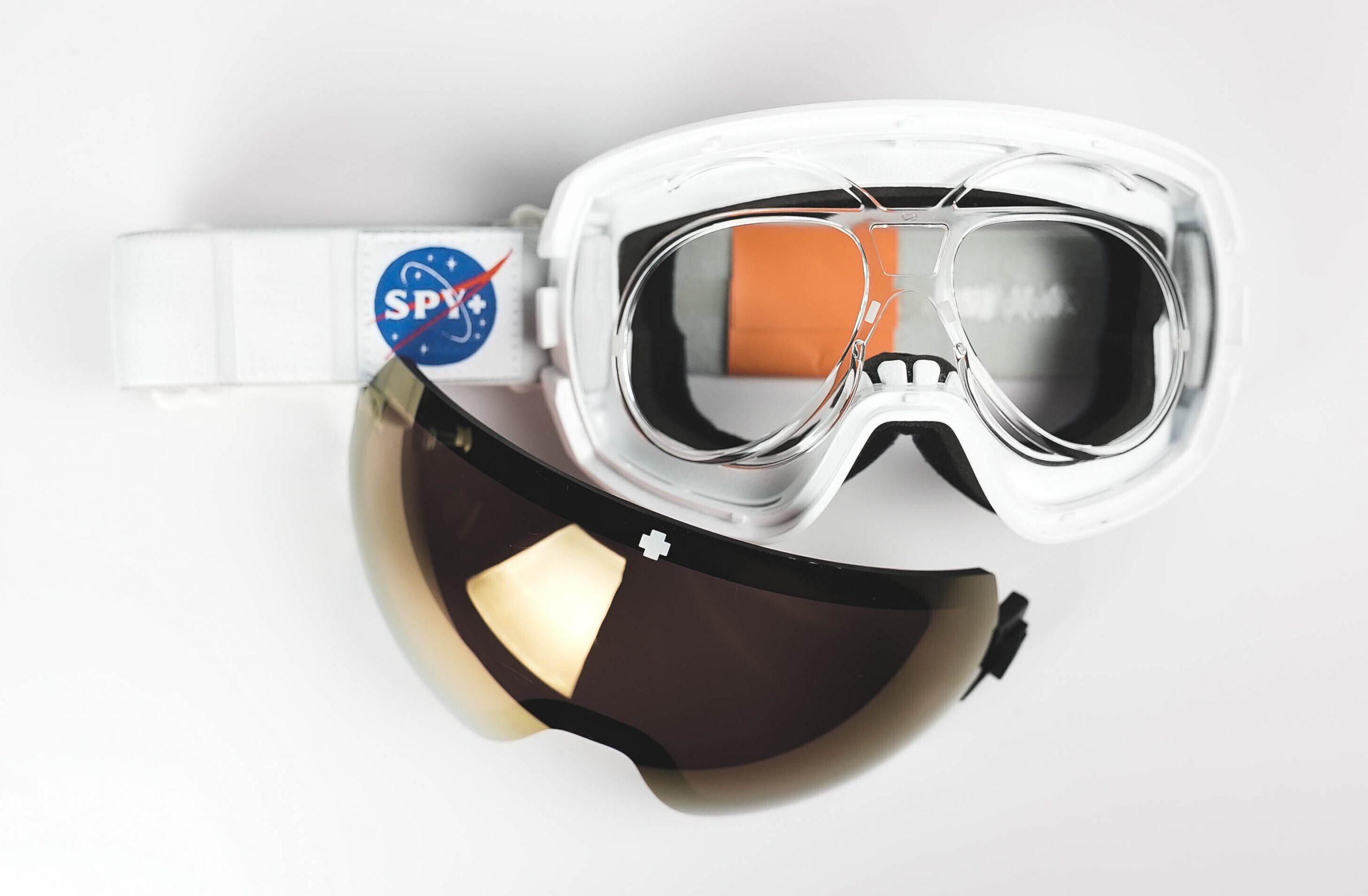Prescription insert shown in SPY snow goggles.