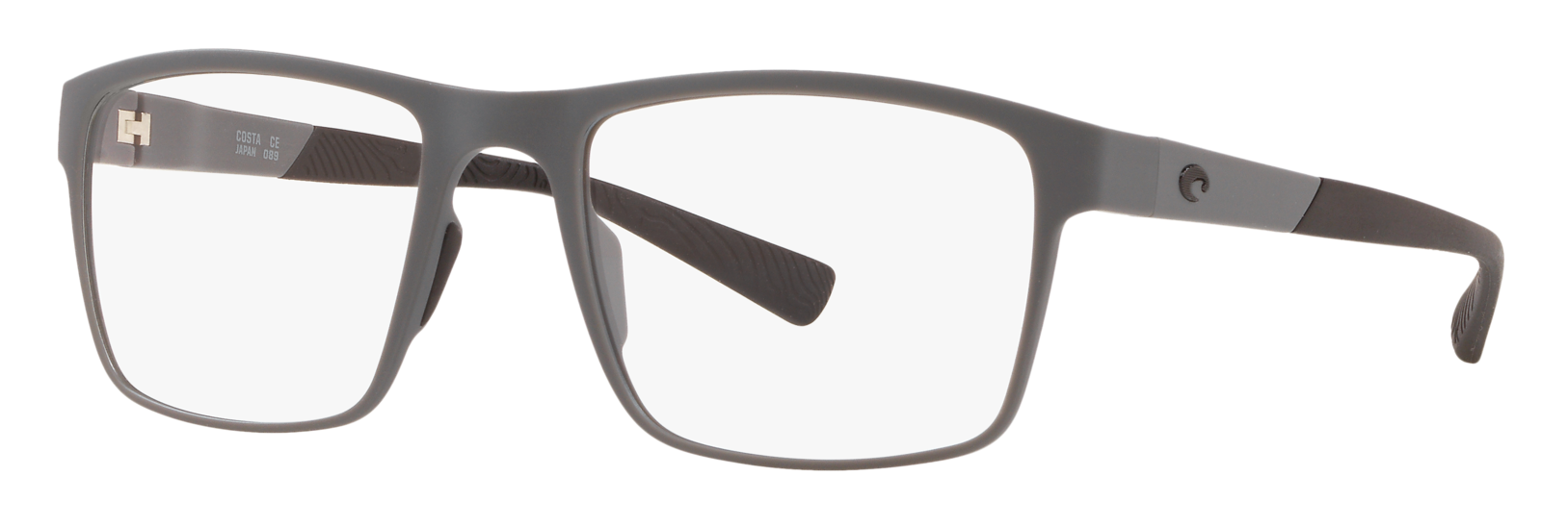 Costa Ocean Ridge 200 men's gaming glasses. Matte gray frame with clear square lenses.