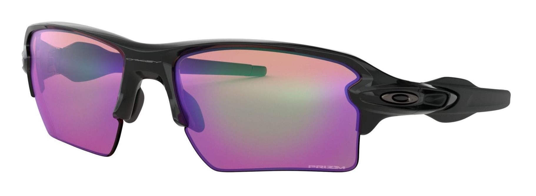 Oakley Flak 2.0 XL sunglasses recommended for pickleball eyewear. Polished black curved frame with PRIZM™ Golf lenses.