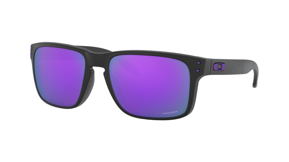 Oakley Holbrook Sunglasses in Matte Black with PRIZM Violet lenses 
