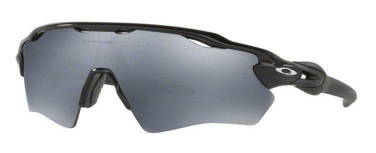 Shop Oakley Radar EV XS youth polarized sunglasses in black with black grey shield lens.