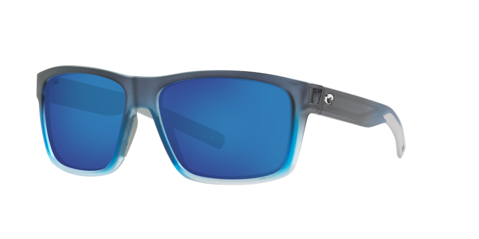 Costa Slack Tide men's sunglasses in Bahama Blue Fade with gray lenses and blue mirror coating 