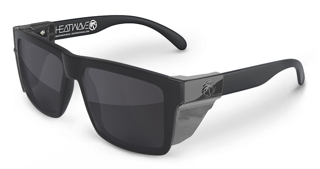 Heat Wave Vise Z87 with Side Shields sunglasses in matte black with grey prescription lenses.