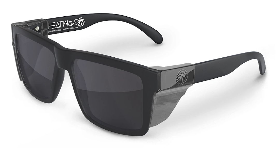 Heat Wave Vise Z87 with Side Shields sunglasses in matte black with grey prescription lenses.