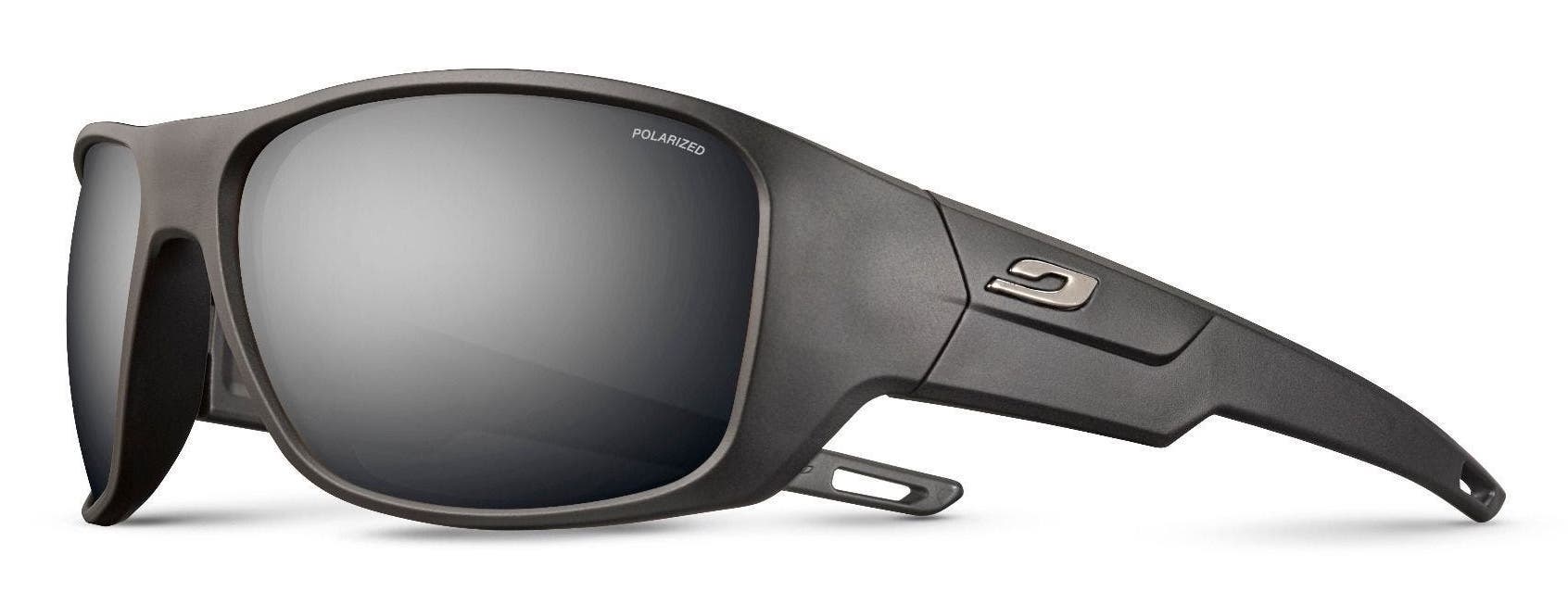 Julbo Rookie 2 kids' polarized sunglasses in black with polarized grey lenses.