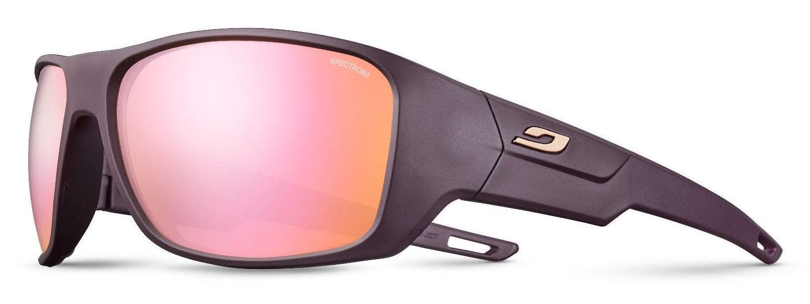 Julbo Rookie 2 kids sport sunglasses in violet with rose pink lenses.