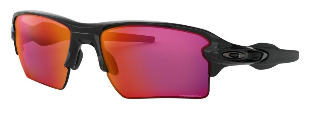 Oakley Flak 2.0 XL sports sunglasses in black with PRIZM™ Field rose copper lenses.