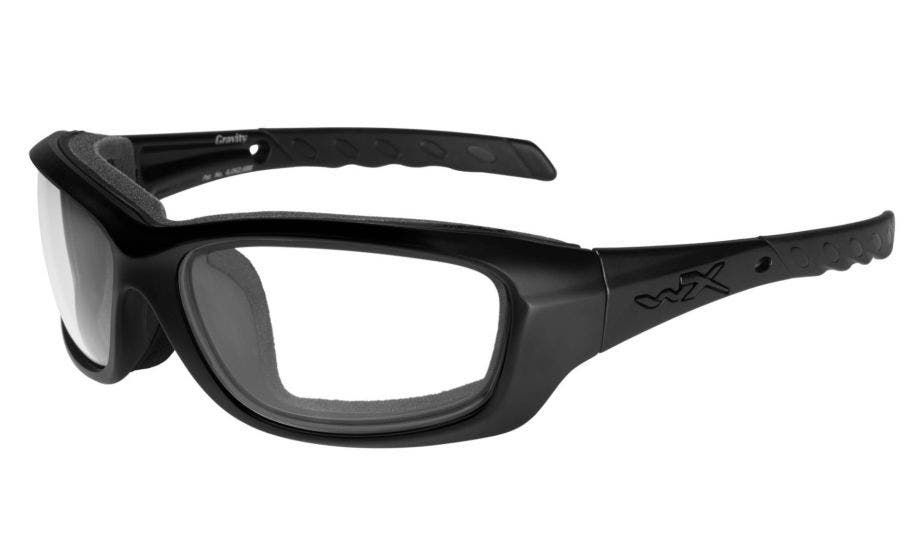 Wiley X Gravity in Matte Black with Clear lenses 