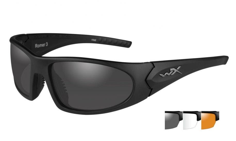 Wiley X Romer III in Matte Black with Clear and Light Rust lens options 