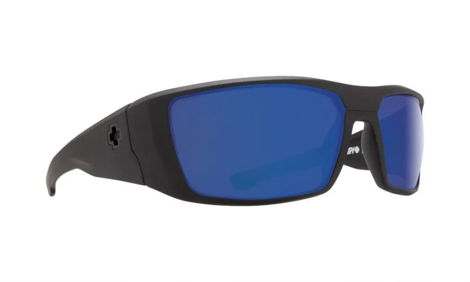 SPY Dirk in Matte Black with Happy Bronze Polarized with Blue Spectra Mirror