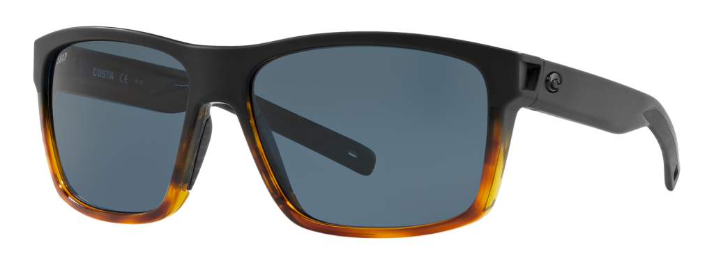Costa Slack Tide sunglasses in black and tortoise with gray lenses.
