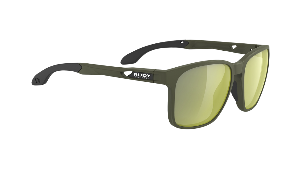 rudy project lightflow a best running sunglasses of 2023 in green frame with yellow lenses
