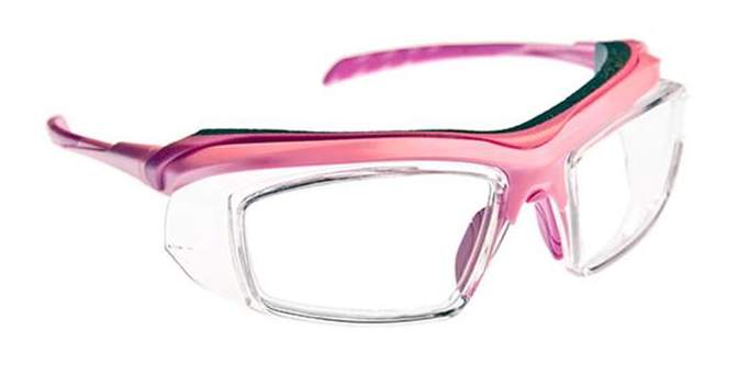 ArmouRx 6008 prescription safety glasses in pink with clear lenses