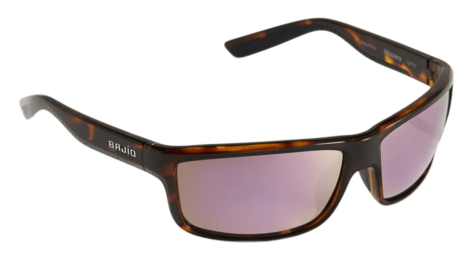 Bajío Nippers sunglasses in dark tortoise with rose mirror lenses.