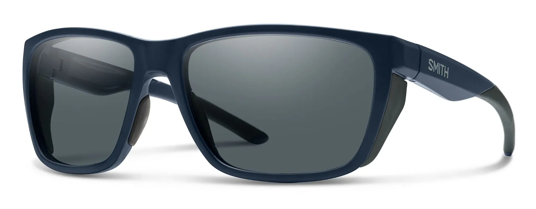 SMITH Longfin Elite safety sunglasses in navy blue with grey lenses.