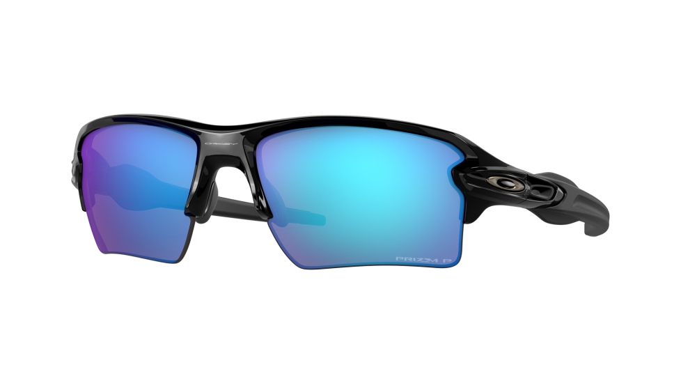 Oakley Flak 2.0 XL Sunglasses with PRIZM Lenses in Polished Black and PRIZM Sapphire Polarized Lenses