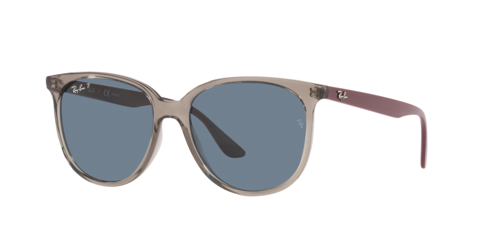 best-prescription-women's-ray-ban-sunglasses-2022-rb4378-transparent-grey-dark-blue-polarized-sunglasses