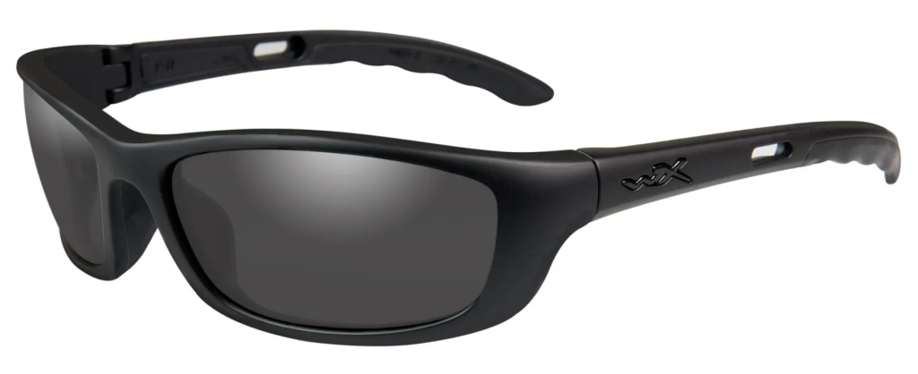 Wiley X P-17 sunglasses in matte black with grey lenses. 