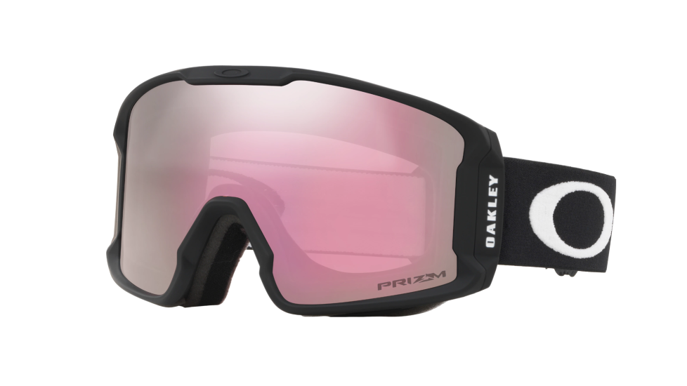 Best Oakley® ski and snowboard goggles Oakley Line Miner L in Matte Black with PRIZM HI Pink Lens Snow Goggle