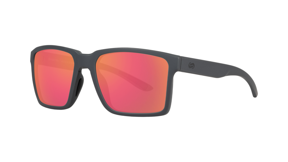 Best Apres Ski Sunglasses SportRx Huckson in matte grey with rose inferno lenses