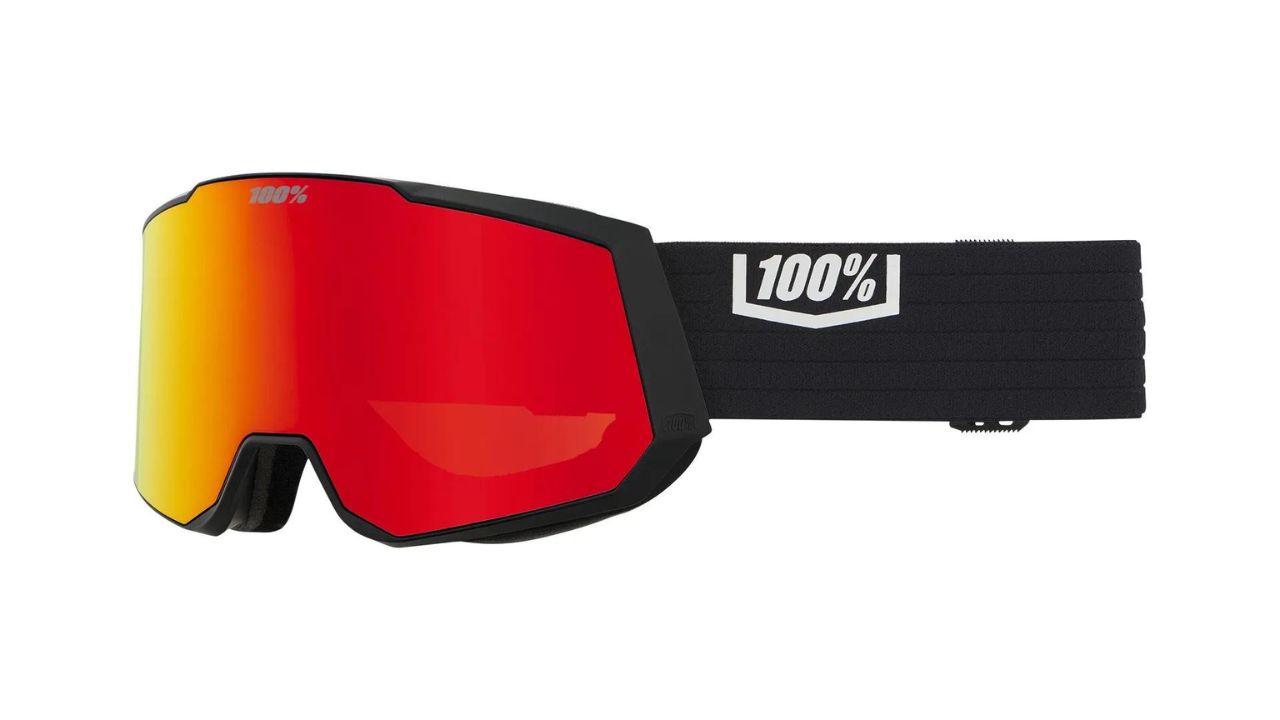100% Snowcraft XL Snow Goggle in Essential Black with HiPER® Red Mirror