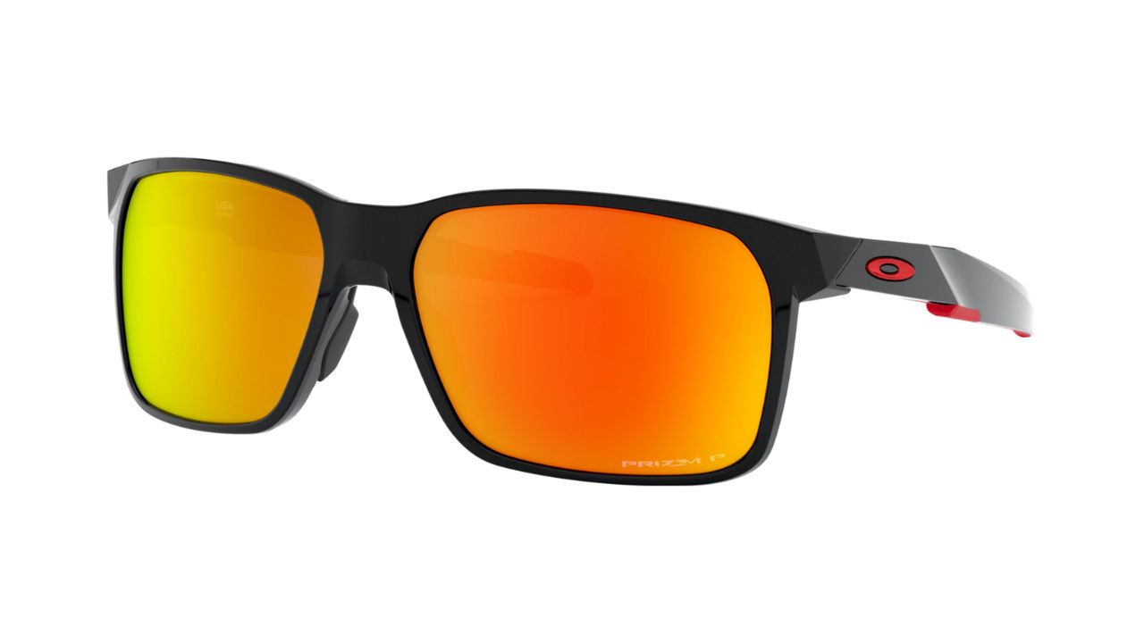 Oakley Portal X with Polished Black frame and PRIZM Ruby Polarized lenses
