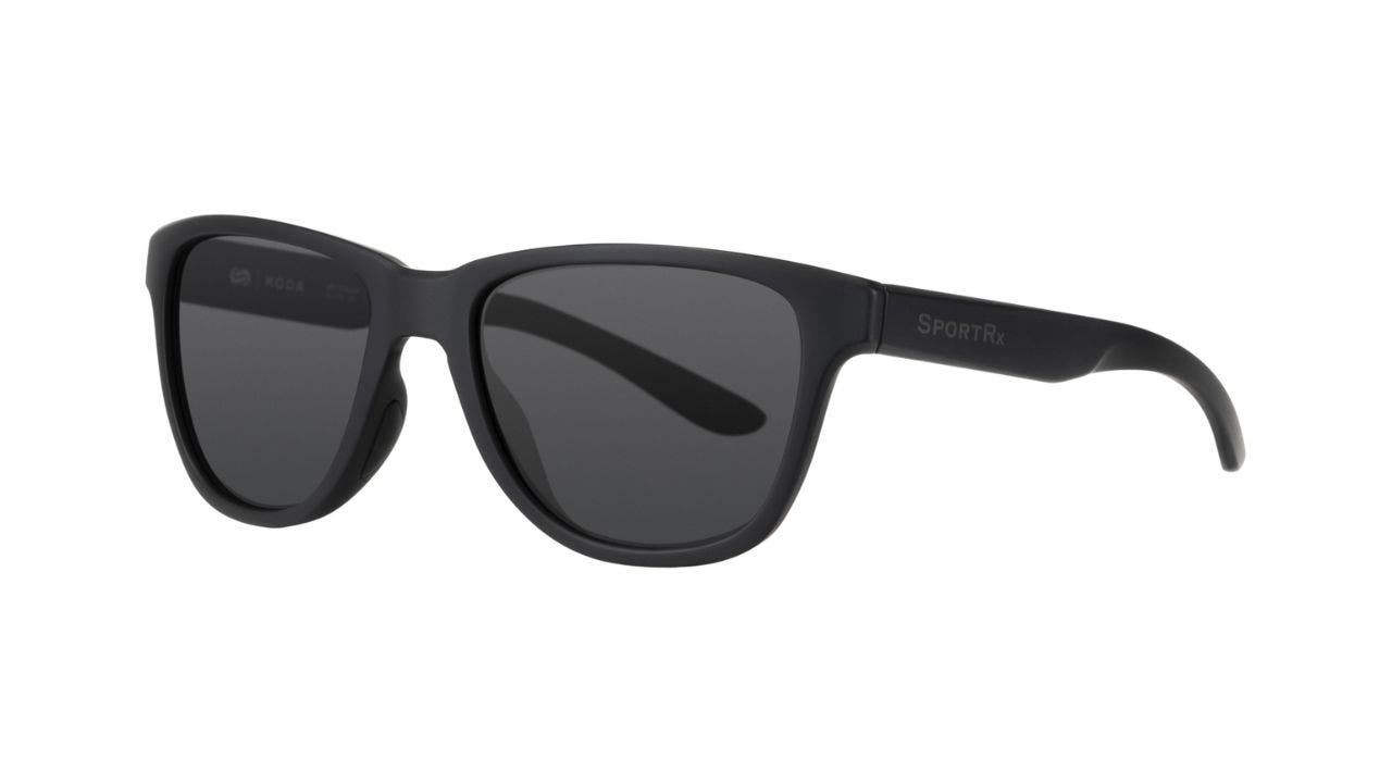 SportRx Koda with Matte Black frame and Grey Polarized lenses